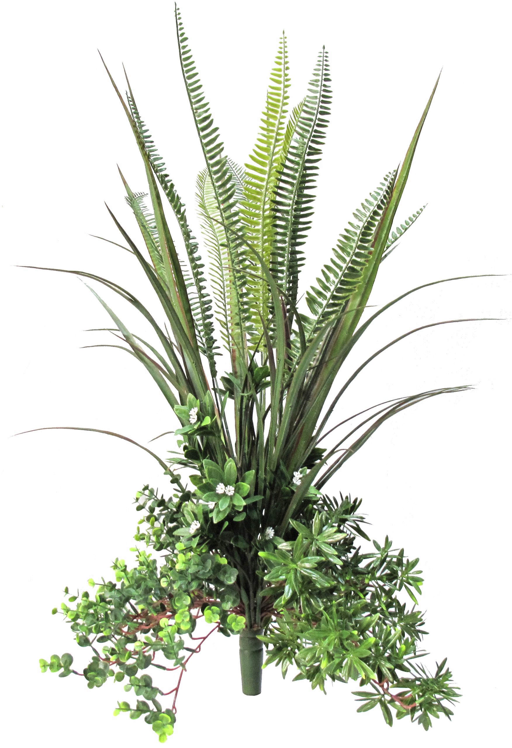 36” UV Resistant Plastic Assorted Grass Bush w/ 233lvs.