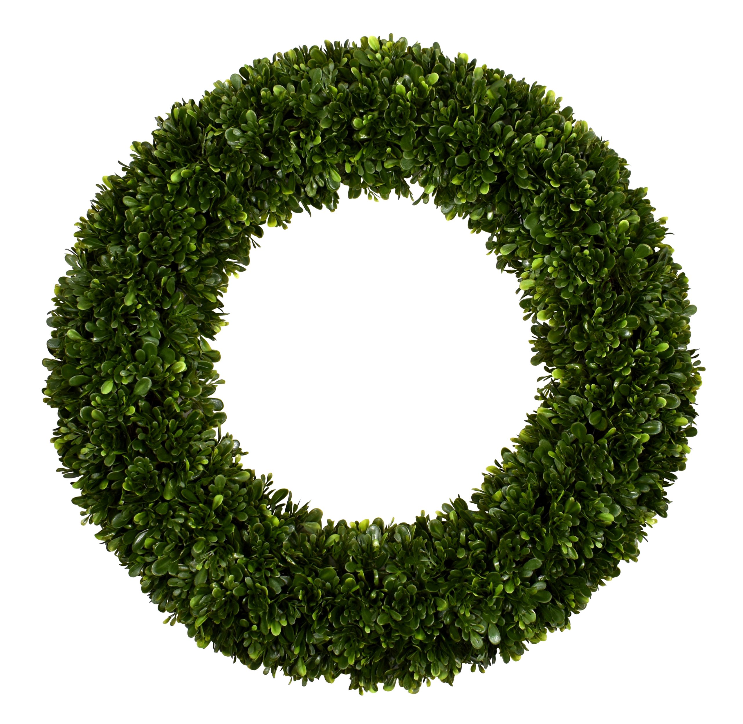 24″ UV Resistant Plastic Tea Leaf Half Wreath w/350Lvs.