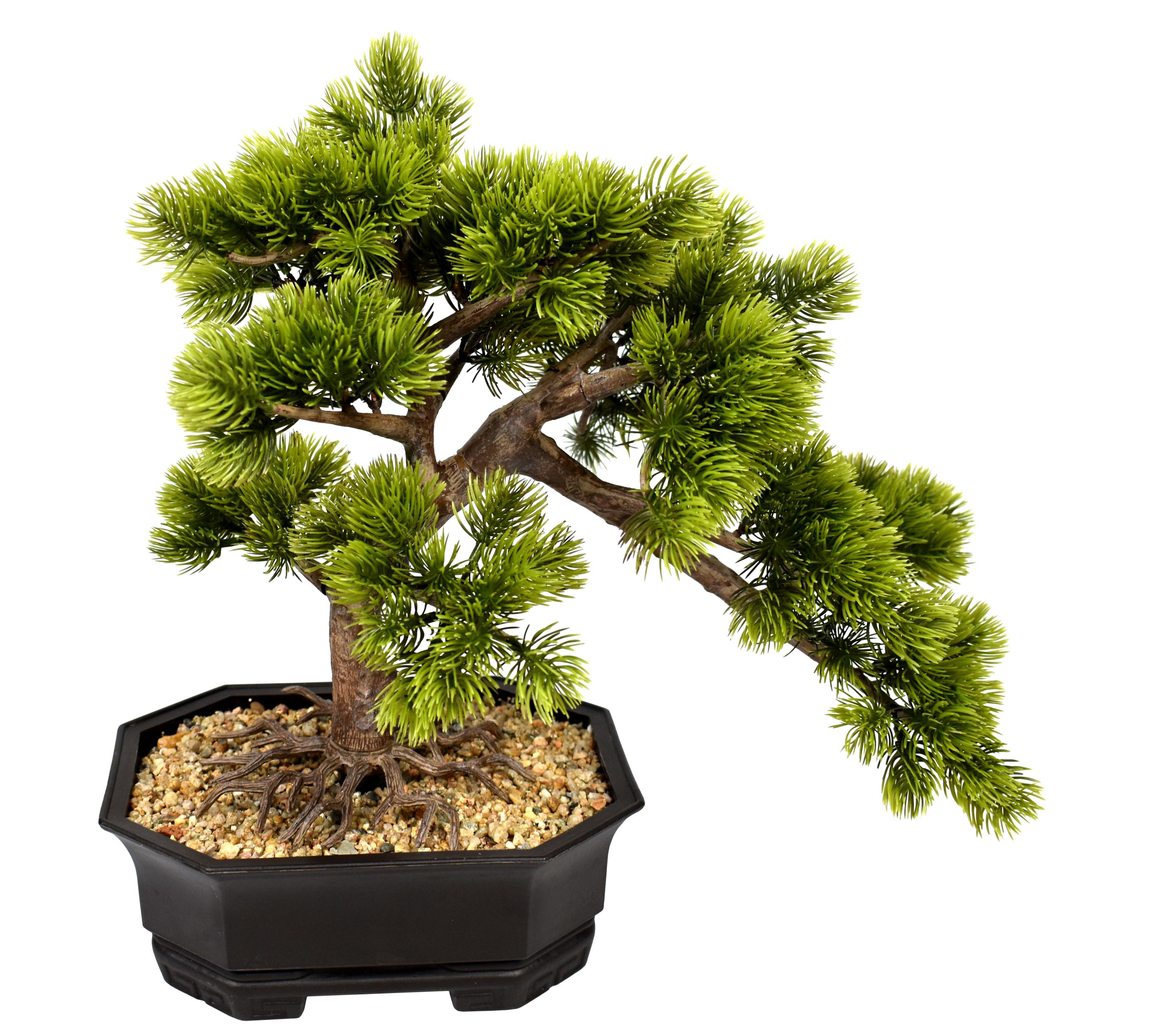 16″ UV Resistant Plastic Pine Needle Cypress Bonsai w/189Lvs.