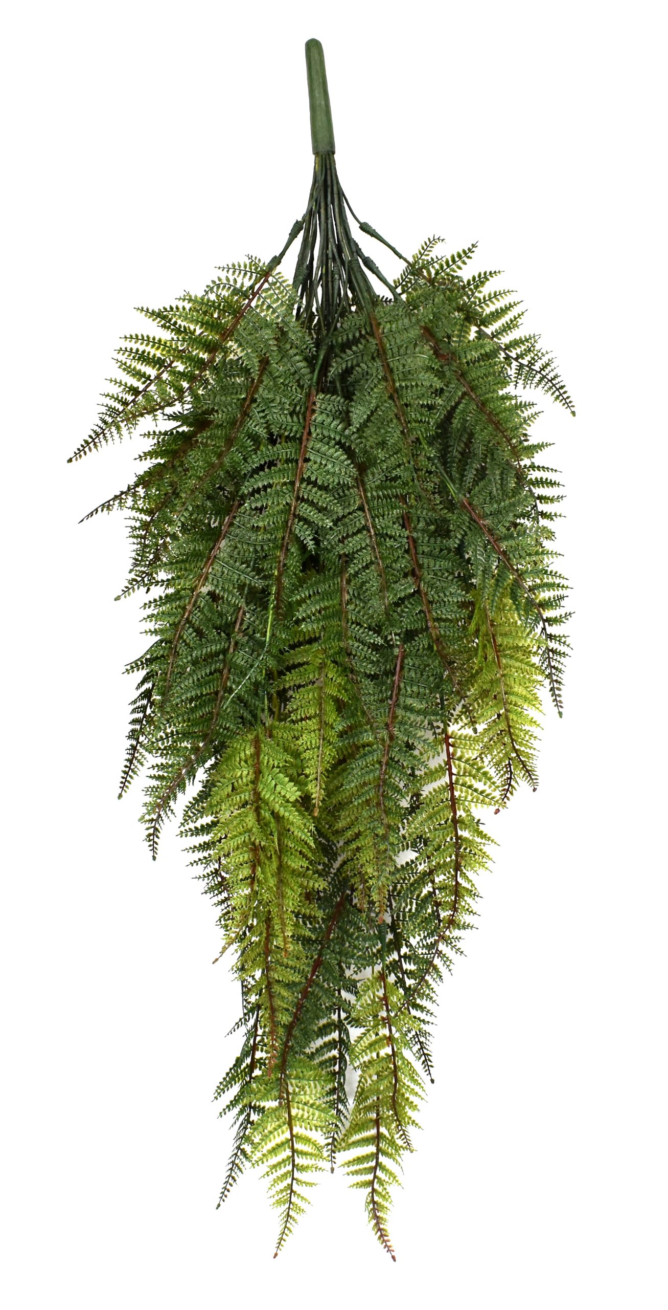 42″ UV Resistant Plastic Leather Fern Bush x14 w/75Lvs.