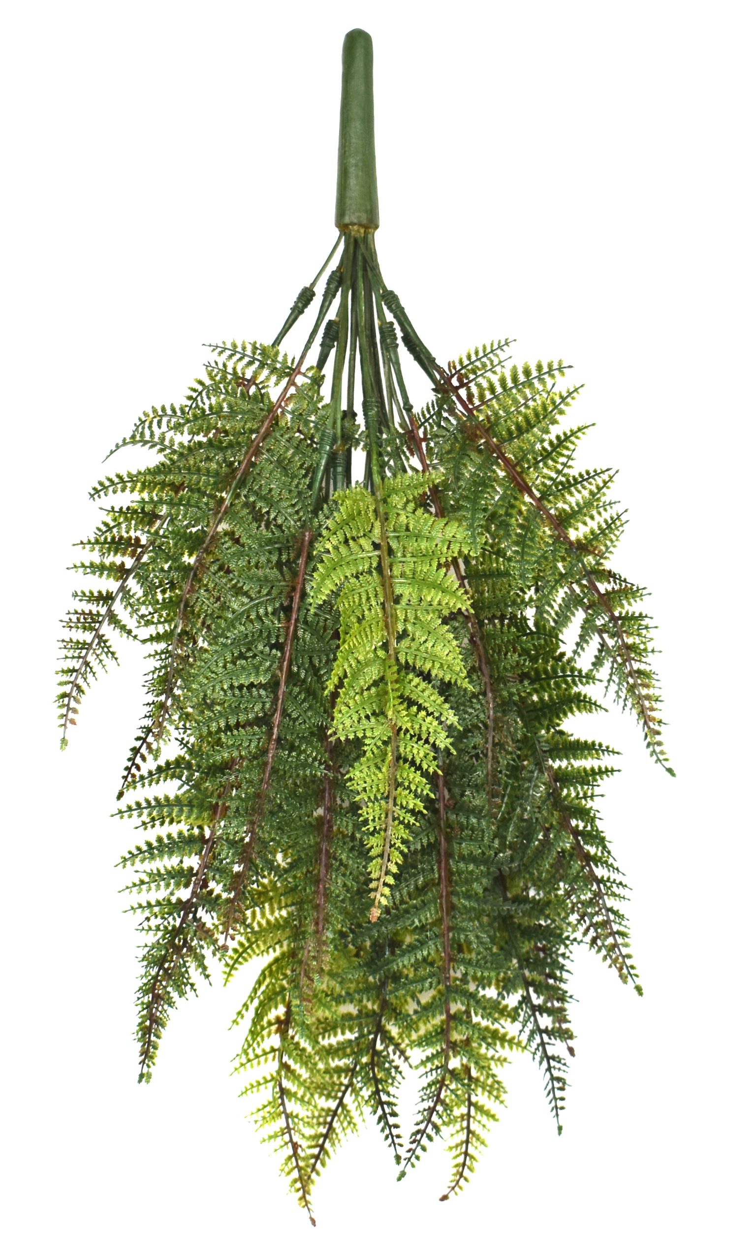 22″ UV Resistant Plastic Leather Fern Bush x9 w/24Lvs.
