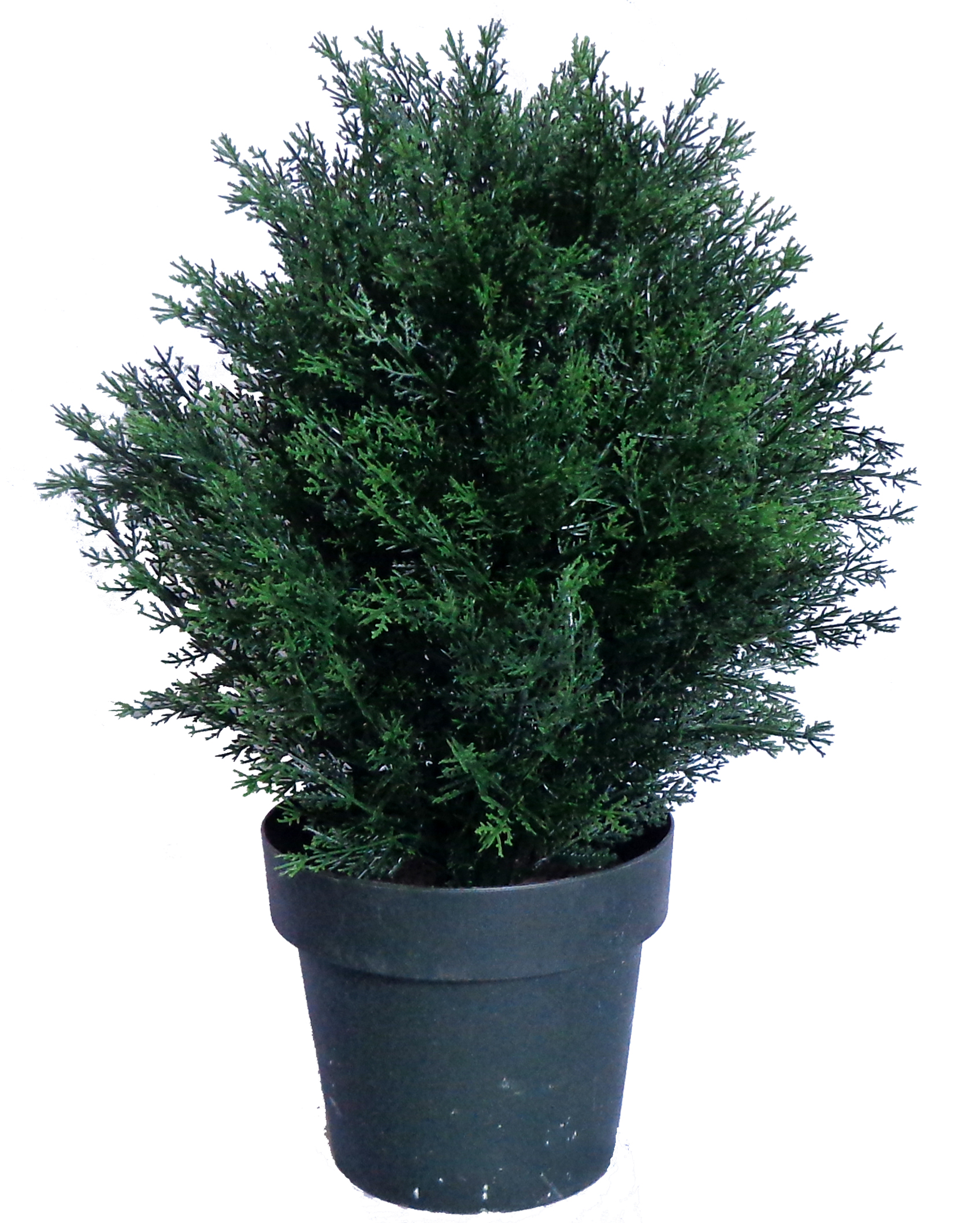 20 IN. UV Resistant Plastic Mini Cedar Topiary W/406 LVS