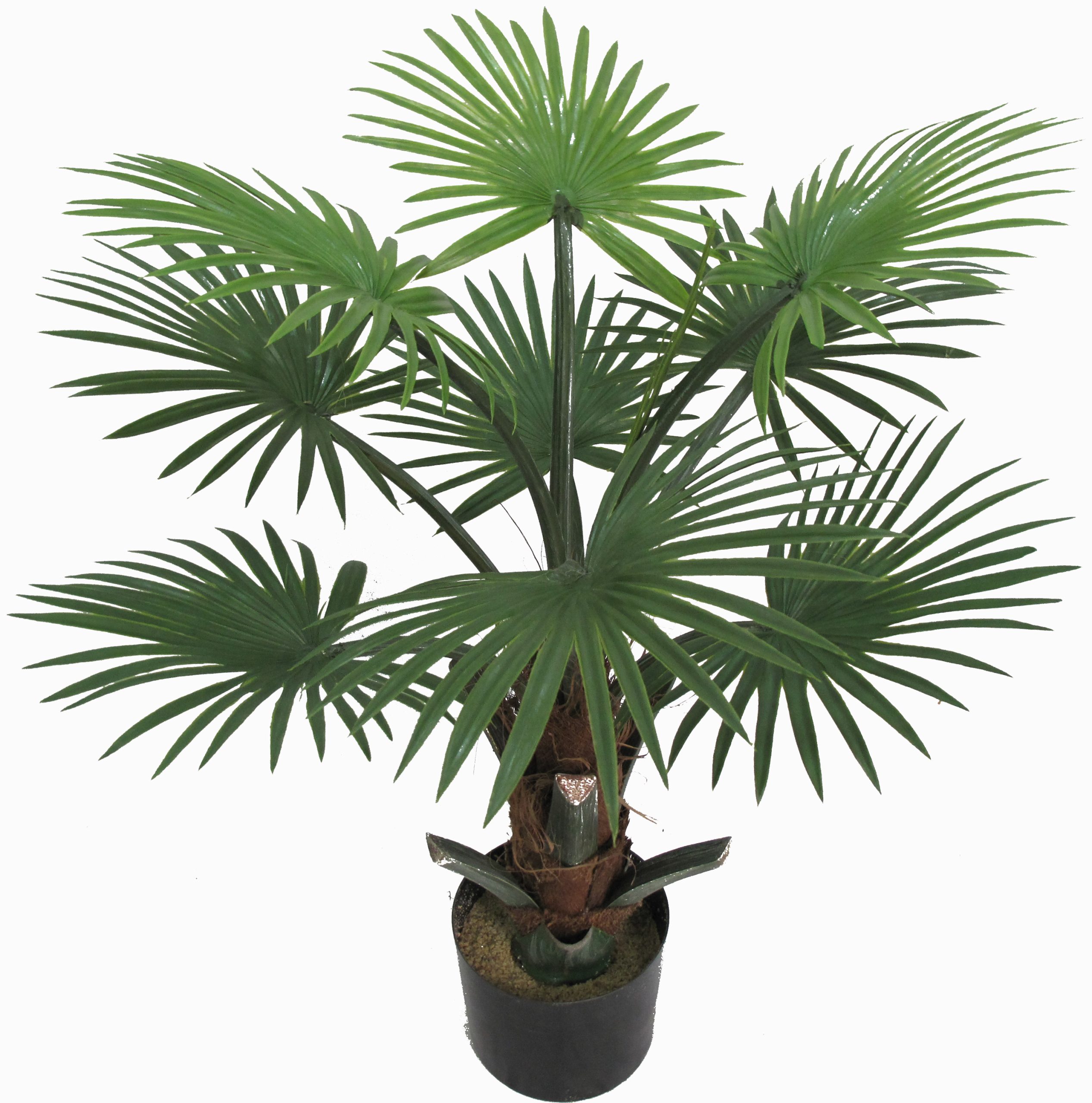 30″ UV Resistant Plastic Mini Fountain Palm Tree w/ 10Lvs.