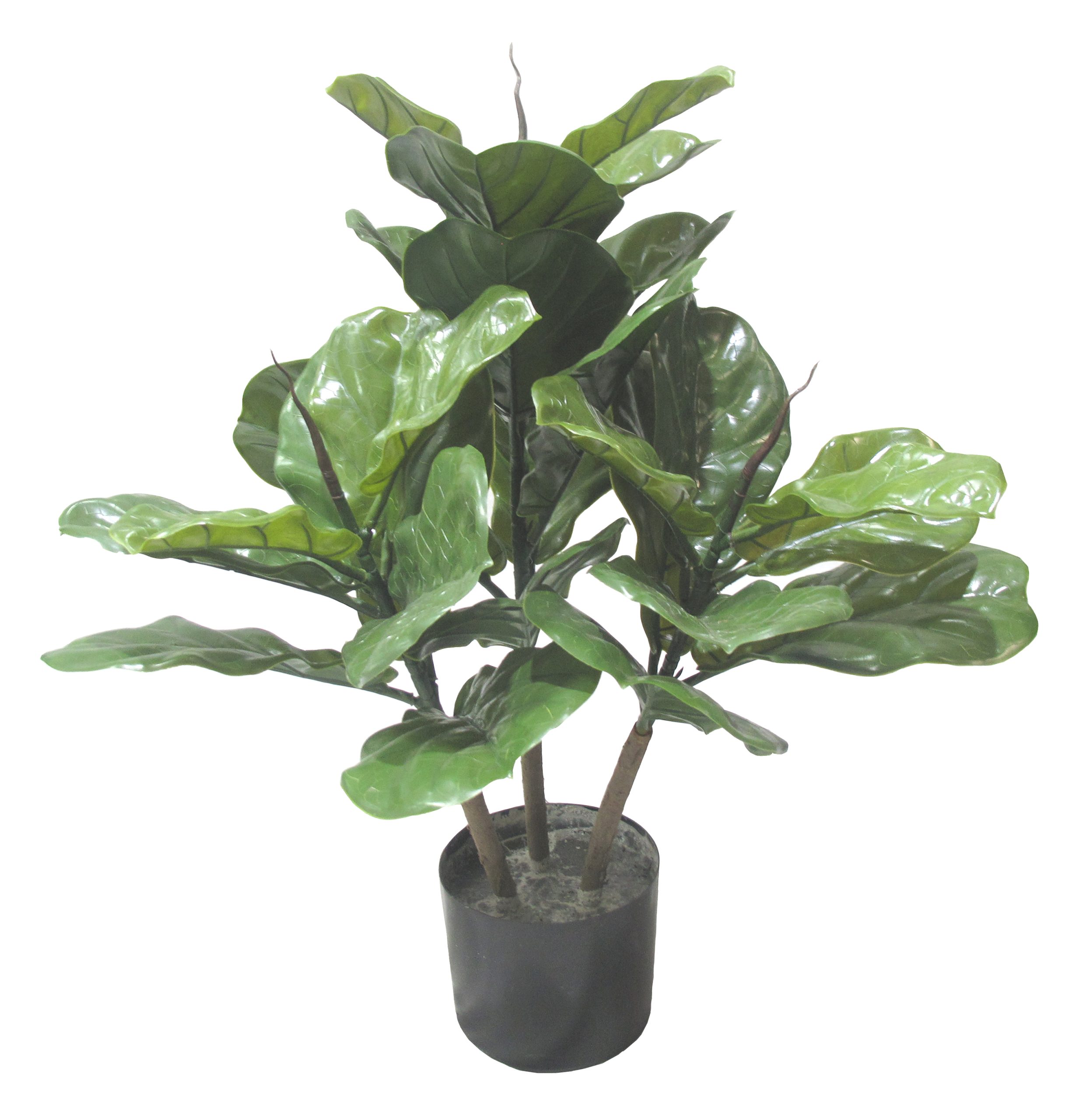 65CM UV Resistant Plastic Fiddle Tree x3 w/ 29Lvs.