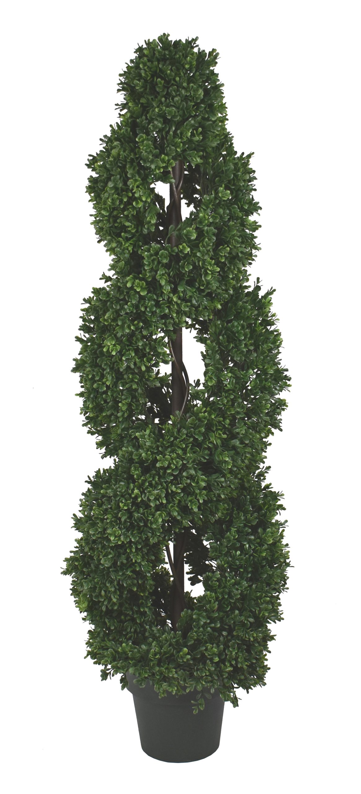 48” UV Resistant Plastic Double New Boxwood Spiral Tree w/ 1058Lvs.