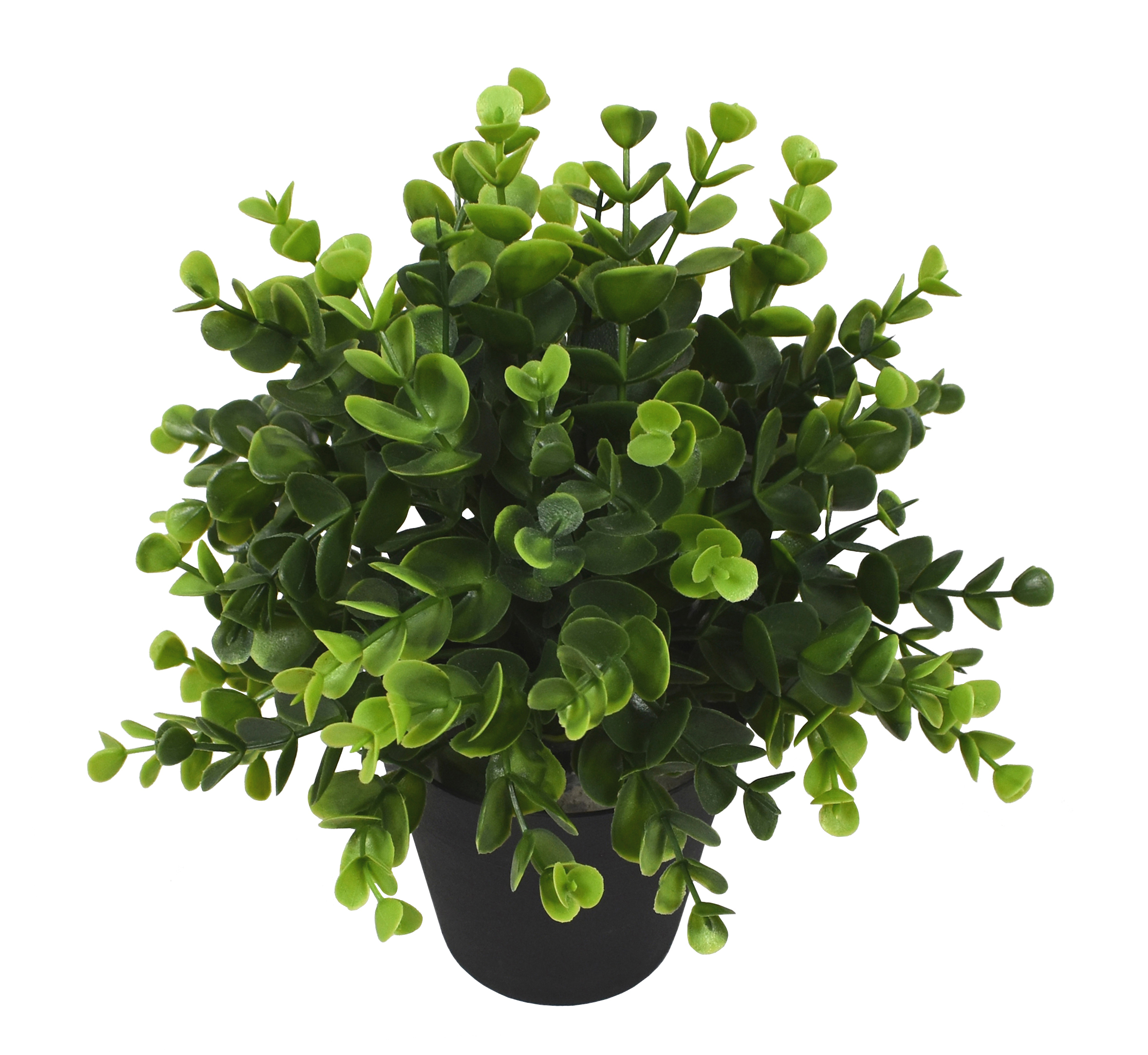 9.5″ UV Resistant Plastic Eucalyptus Bush x8 w/ 24Lvs.