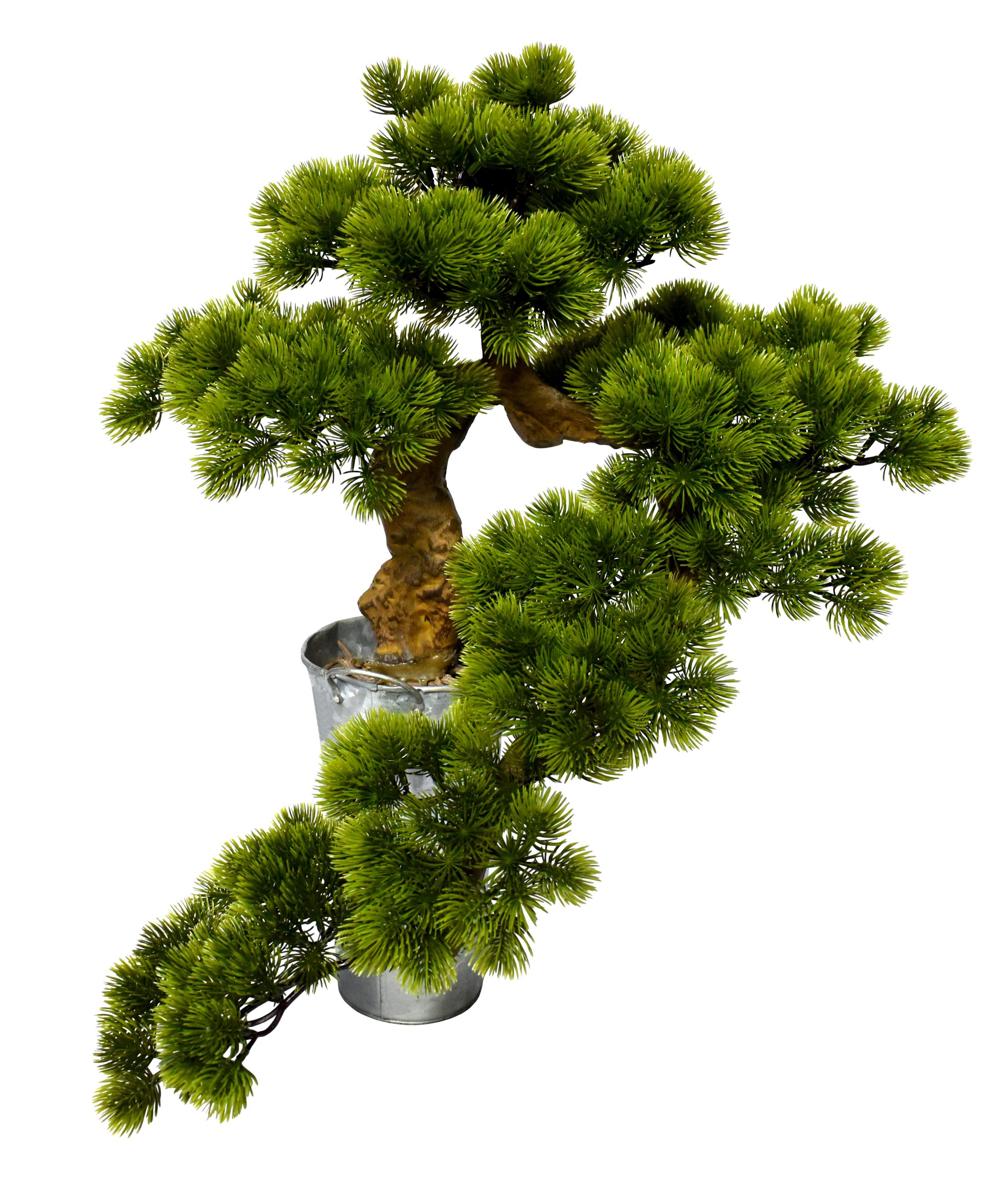 24.5″ UV Resistant Plastic Pine Needle Cypress Bonsai w/450Lvs.